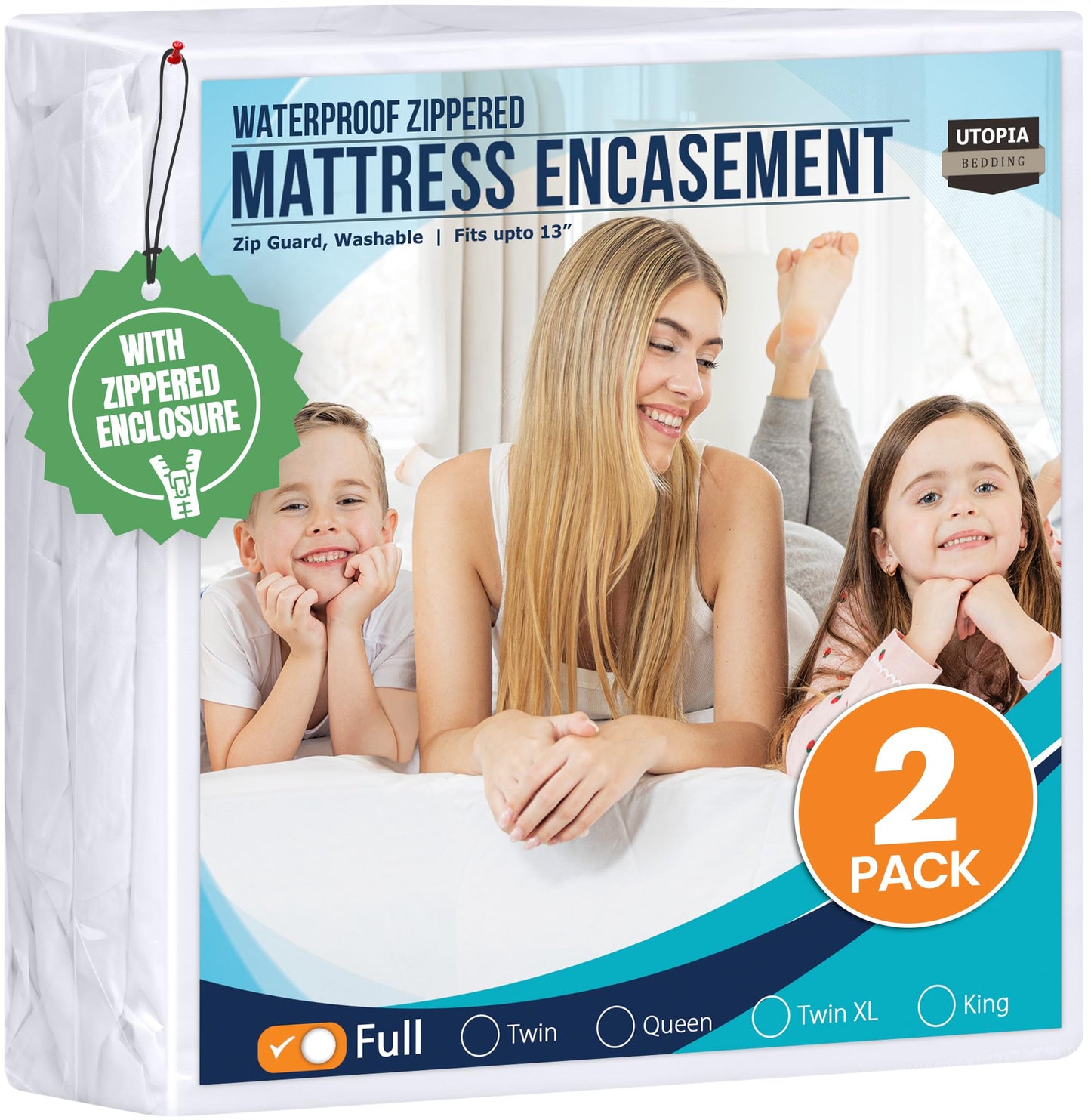 Waterproof Zippered Mattress Encasement Bed Protection