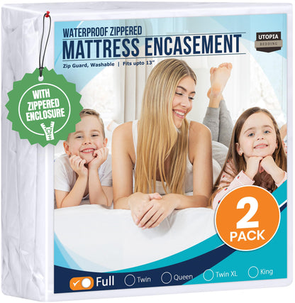 Waterproof Zippered Mattress Encasement Bed Protection