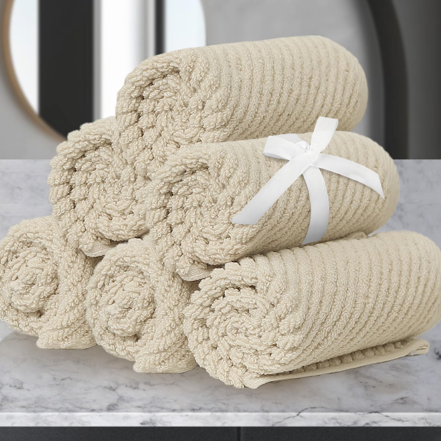 Cotton Bathroom Towel Gift Set 6-Piece Collection