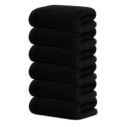 Soft Cotton Hand Towel Set Quick-Dry 6-Pack