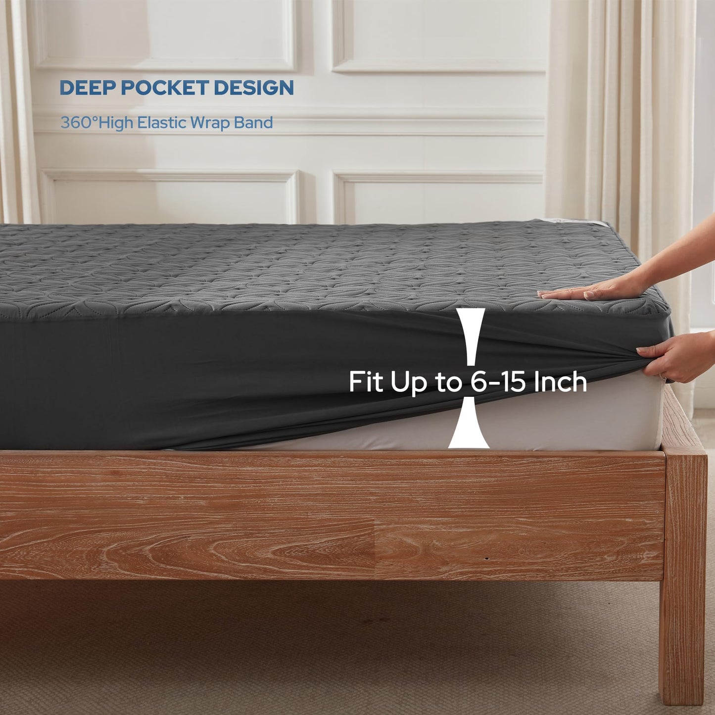 Waterproof Quilted Mattress Protector Deep Pocket Cover