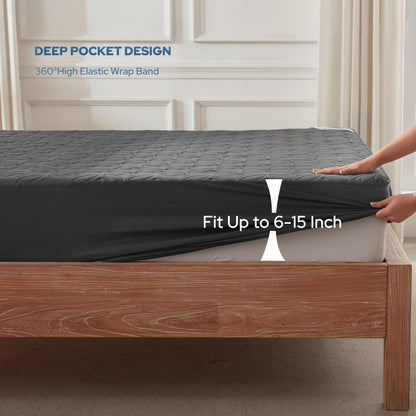 Waterproof Quilted Mattress Protector Deep Pocket Cover