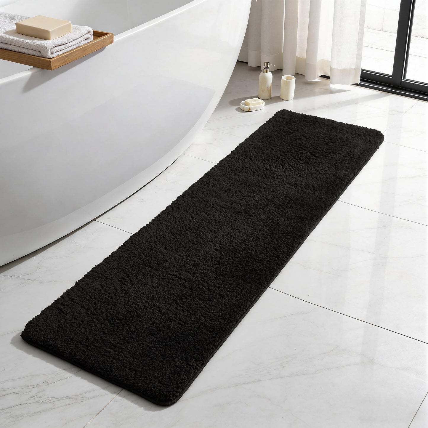 Ultra Soft Absorbent Bath Mat with Rubber Backing