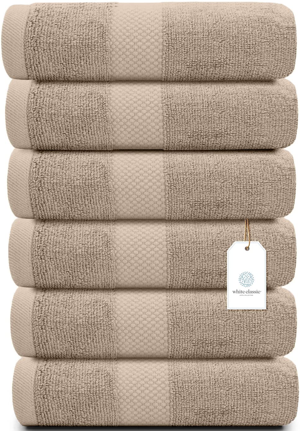Luxury Cotton Hand Towel Set Hotel Spa 6-Pack