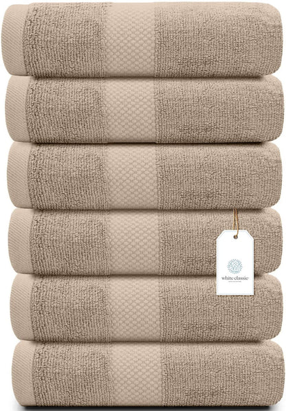 Luxury Cotton Hand Towel Set Hotel Spa 6-Pack