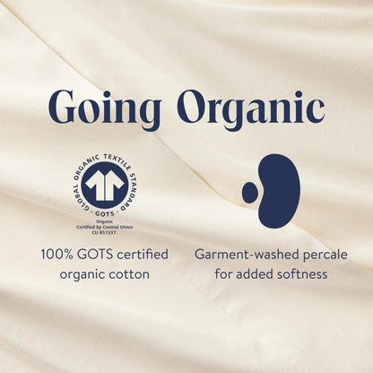 Organic Cotton Pillowcase Set Soft Breathable Cover
