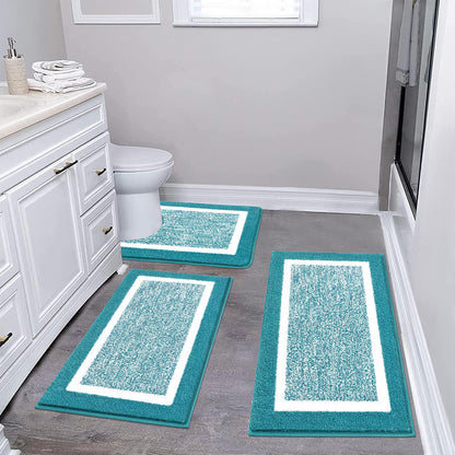 Microfiber Bath Rug Set with Plush Non-Slip Design