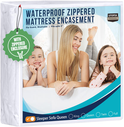 Waterproof Zippered Mattress Encasement Bed Protection