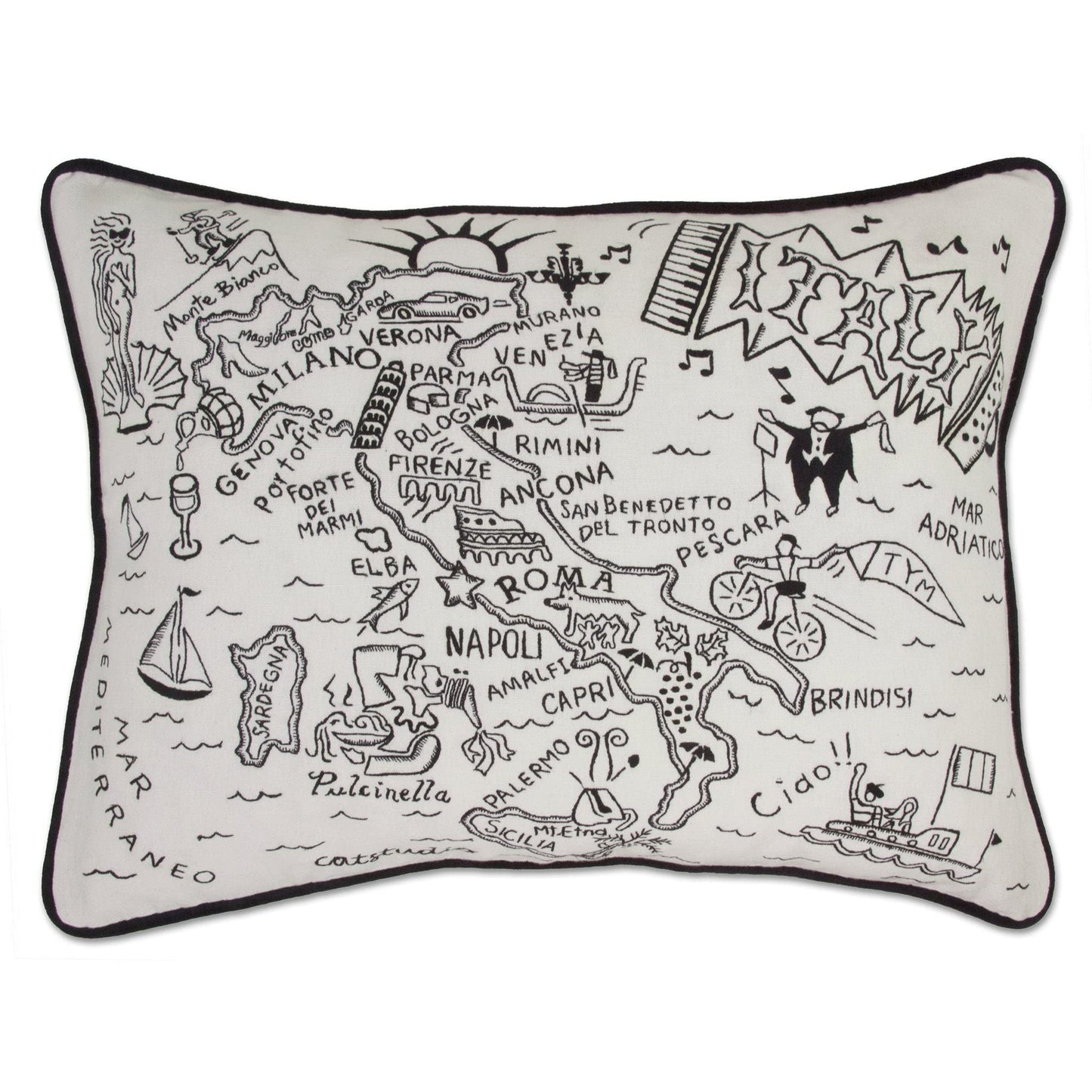 Midwest City Embroidered Decorative Throw Pillow