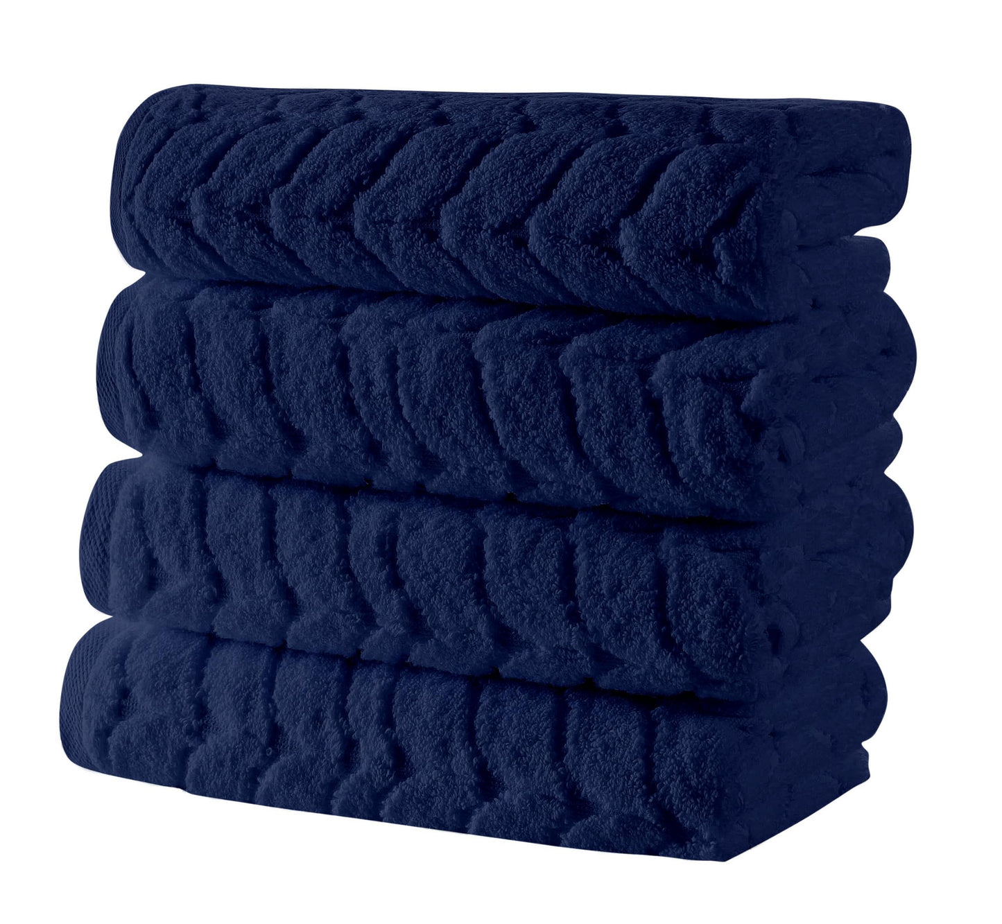 Turkish Cotton Towel Set Soft Plush Jacquard Design