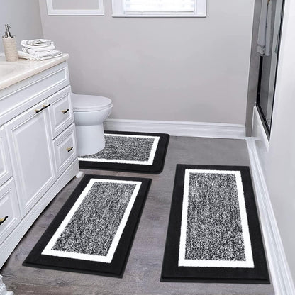 Microfiber Bath Rug Set with Plush Non-Slip Design