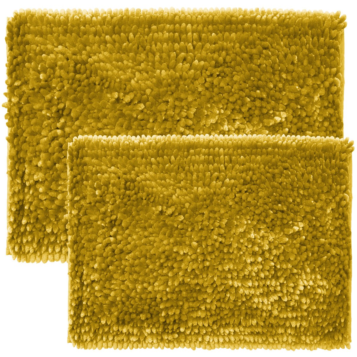 Butter Chenille Bath Rug Set with Non-Slip Backing