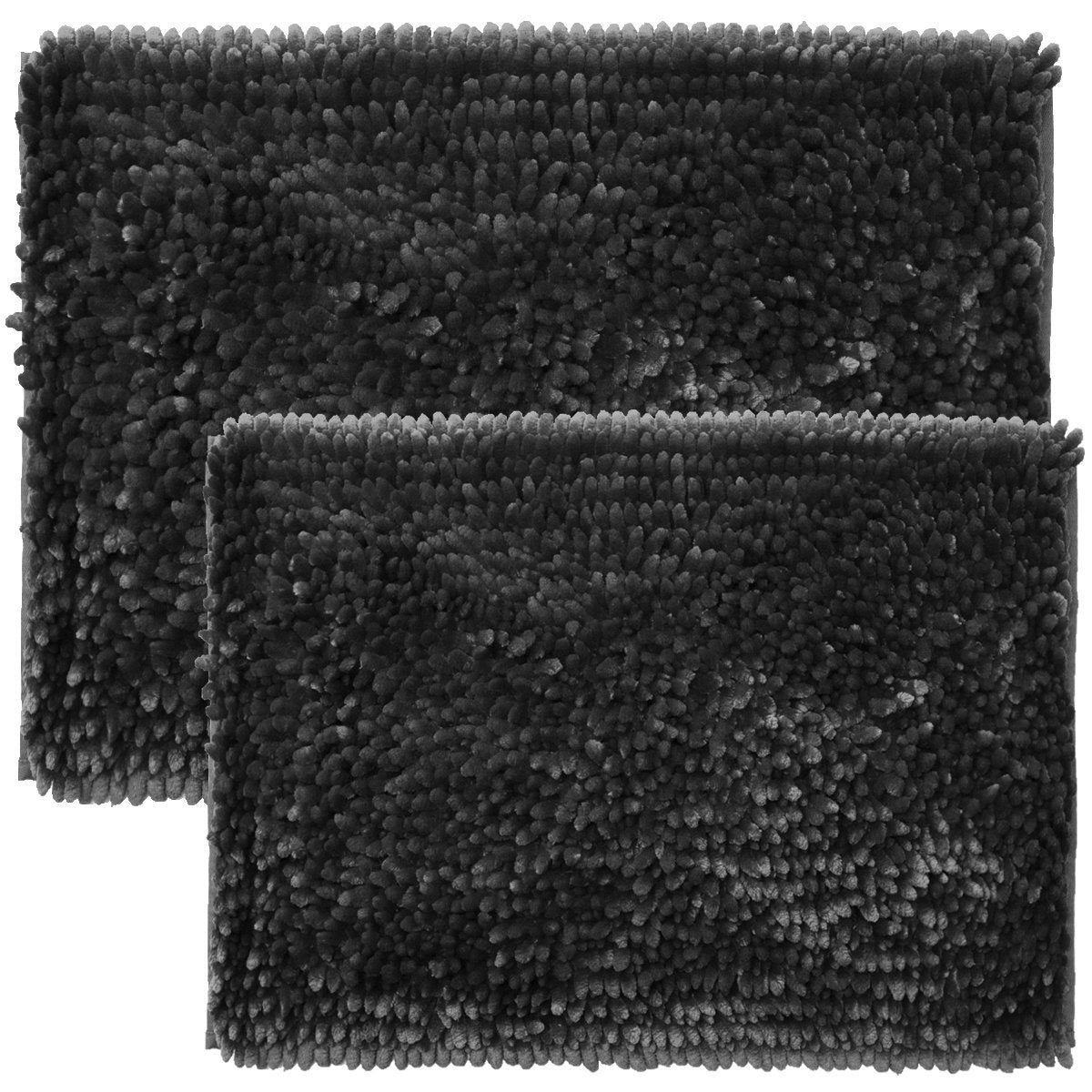 Butter Chenille Bath Rug Set with Non-Slip Backing