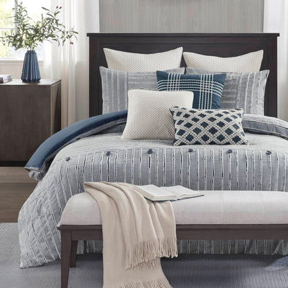 Jacquard Stripe Comforter Set with Removable Cover