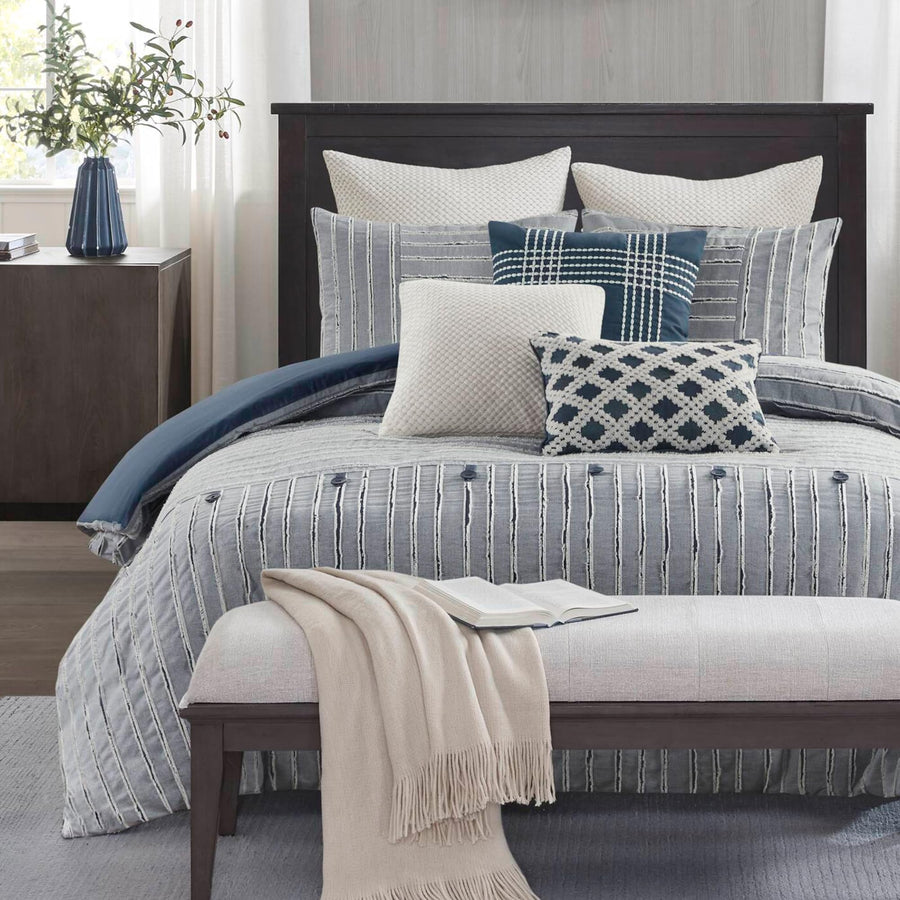 Jacquard Stripe Comforter Set with Removable Cover