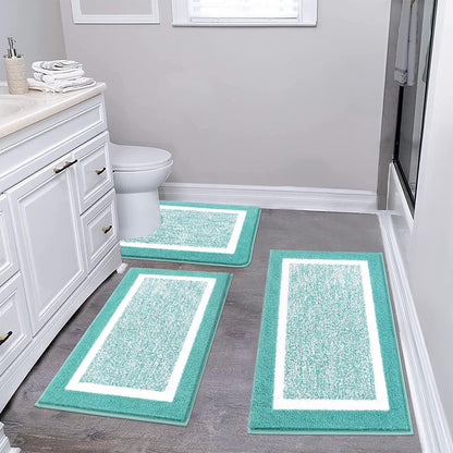 Microfiber Bath Rug Set with Plush Non-Slip Design