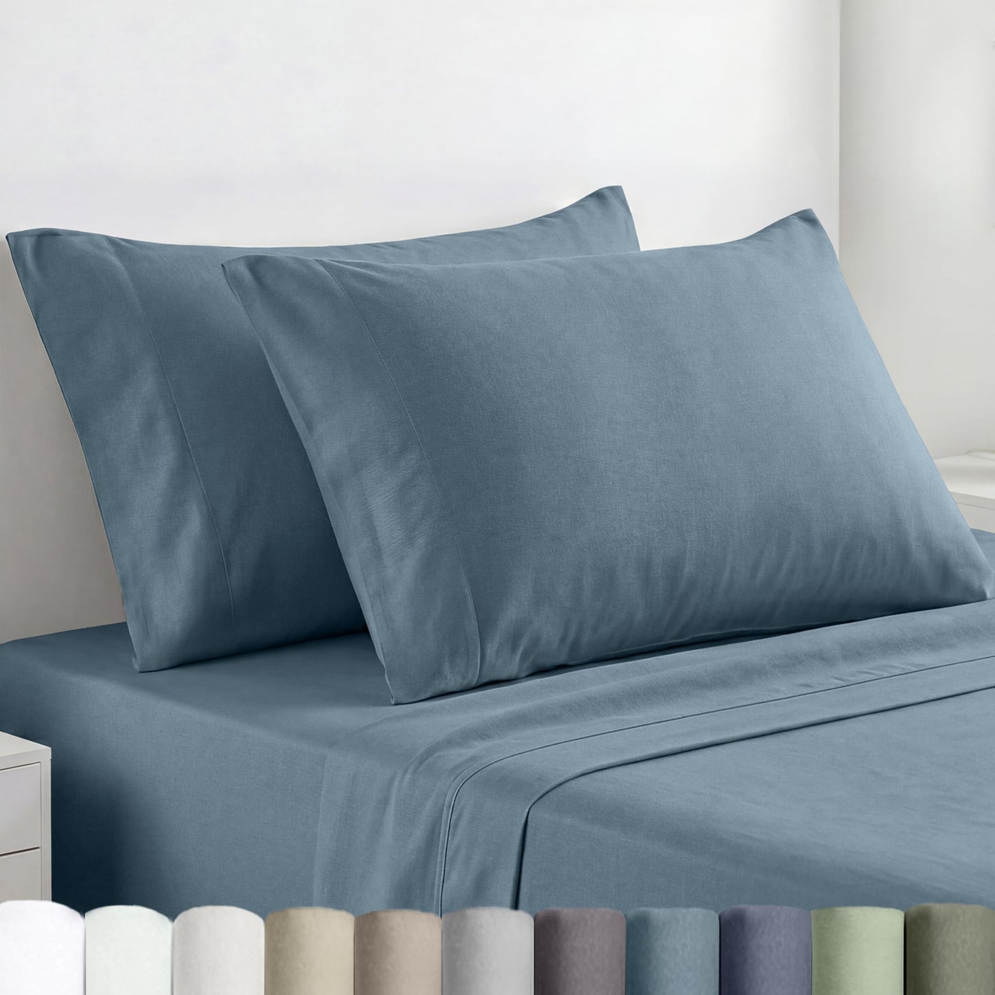 Egyptian Cotton, Soft and Crisp Percale Pillow Cases.