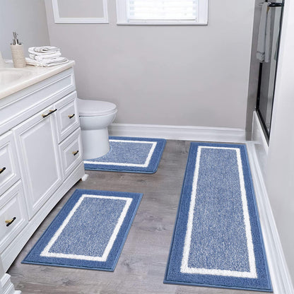 Microfiber Bath Rug Set with Plush Non-Slip Design