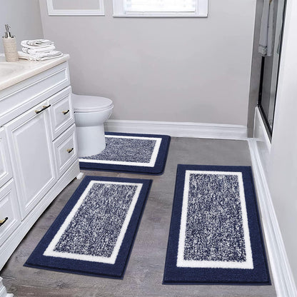 Microfiber Bath Rug Set with Plush Non-Slip Design