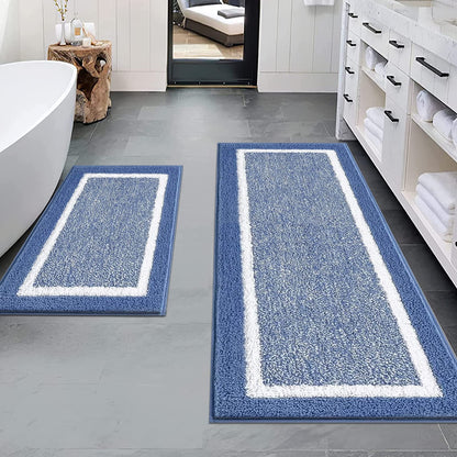 Microfiber Bath Rug Set with Plush Non-Slip Design