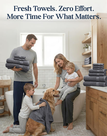 Complete Cotton Bathroom Towel Set Extra Large