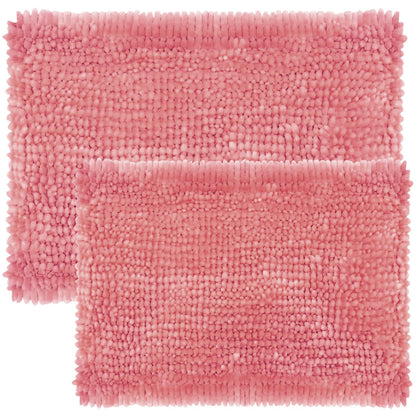 Butter Chenille Bath Rug Set with Non-Slip Backing