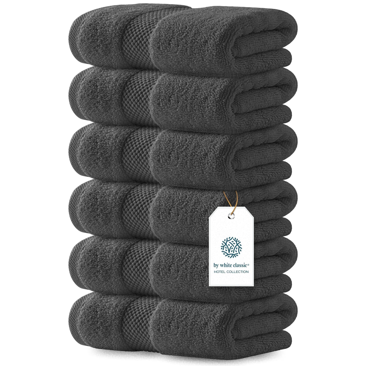 Luxury Cotton Hand Towel Set Hotel Spa 6-Pack