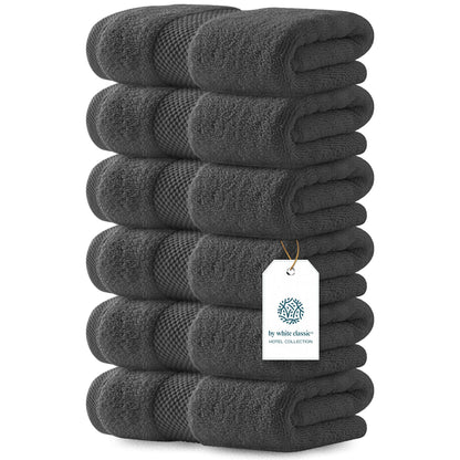 Luxury Cotton Hand Towel Set Hotel Spa 6-Pack