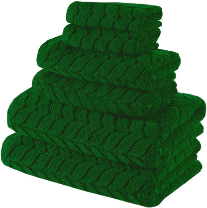 Turkish Cotton Towel Set Soft Plush Jacquard Design