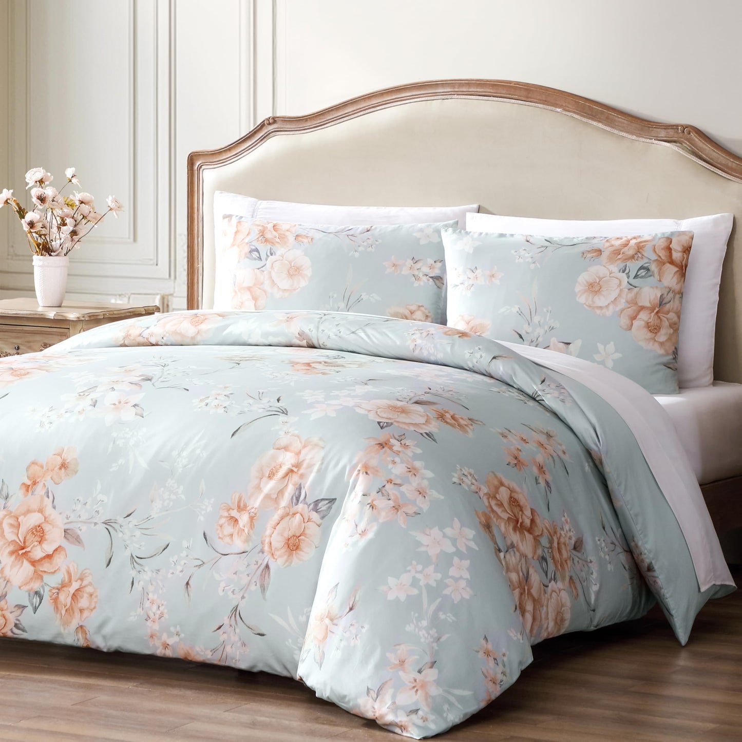 Egyptian Cotton Sateen Duvet Cover Set Printed