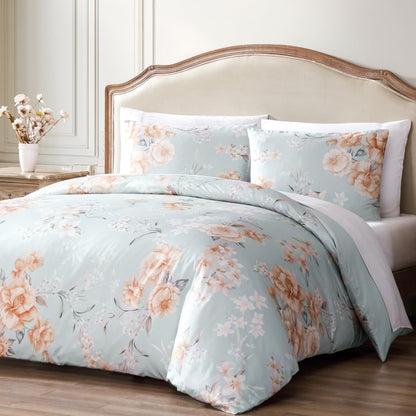 Egyptian Cotton Sateen Duvet Cover Set Printed