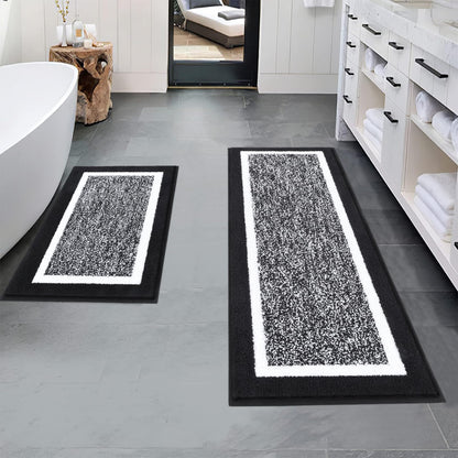 Microfiber Bath Rug Set with Plush Non-Slip Design