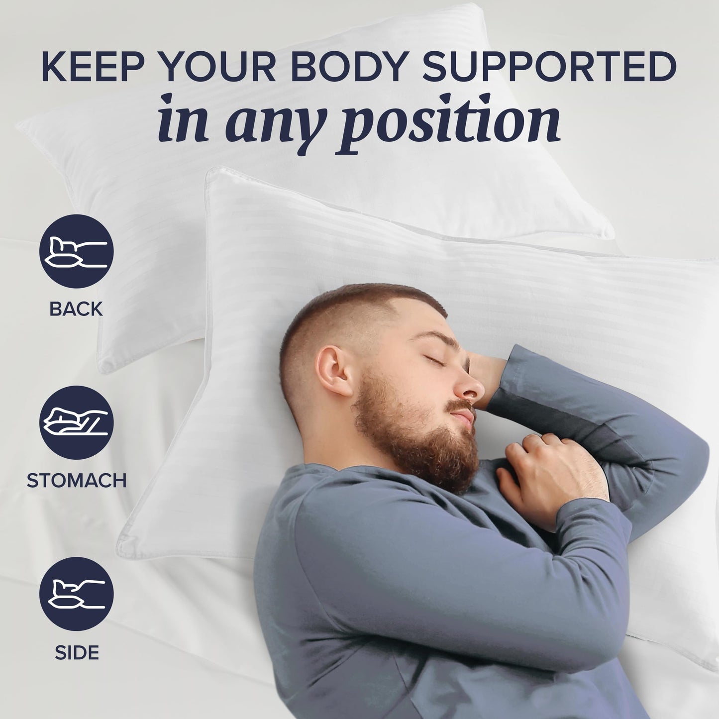 Cooling Down Alternative Bed Pillows Set of 2