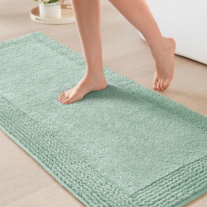 Luxury Cotton Tufted Bath Rug with Reversible Design