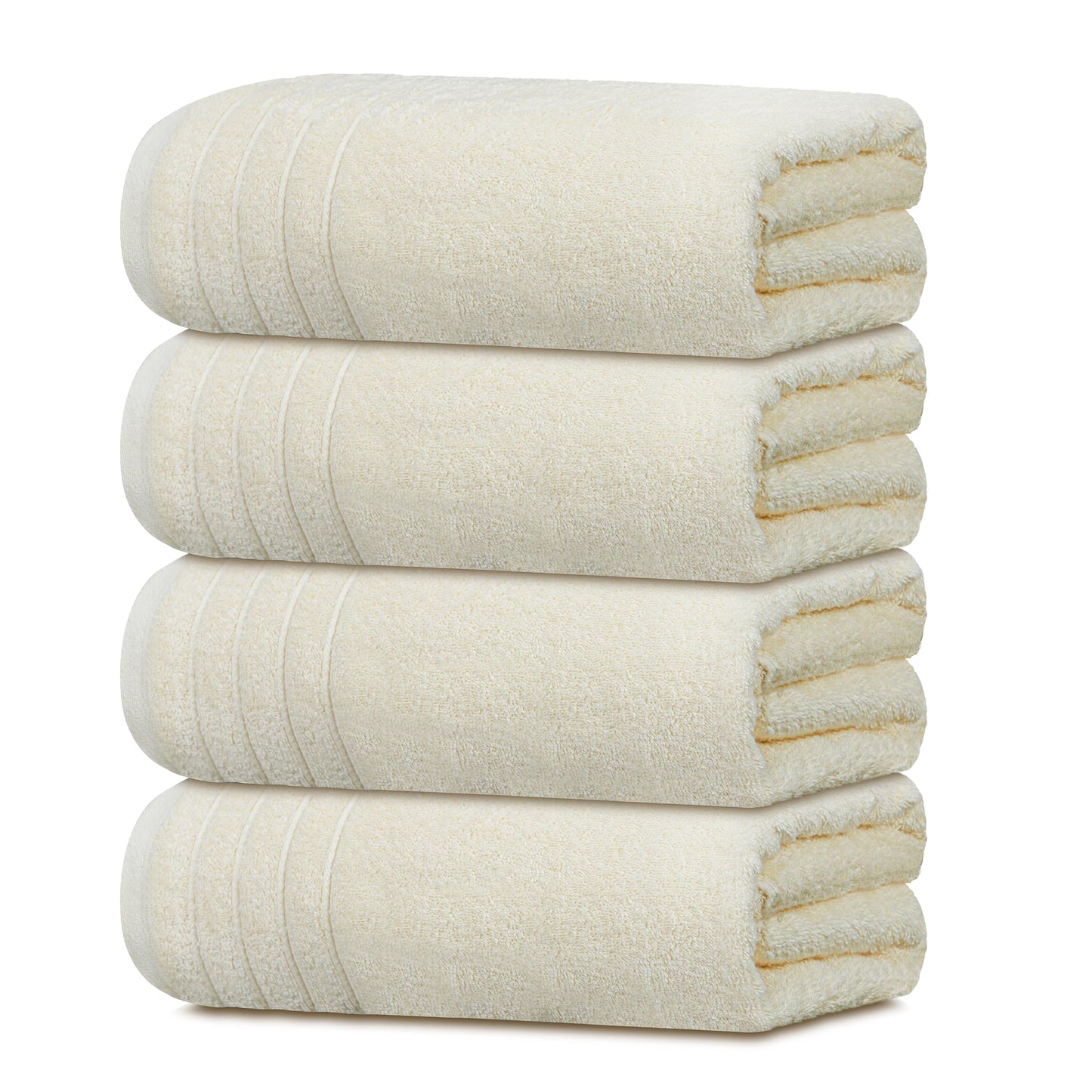 Extra Large Cotton Bath Towels Soft Quick-Dry 4-Pack