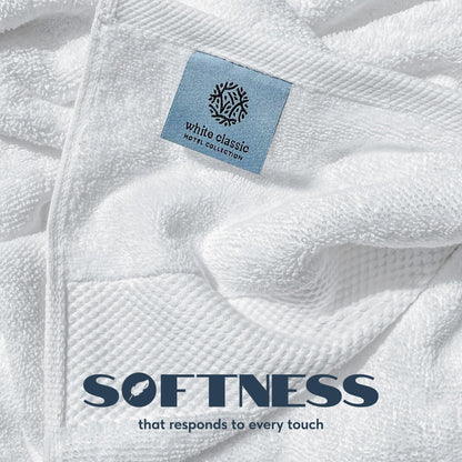 Luxury Cotton Bath Towel Set Thick Soft 4-Pack
