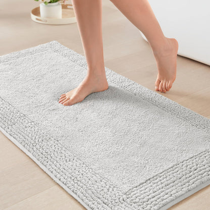 Luxury Cotton Tufted Bath Rug with Reversible Design