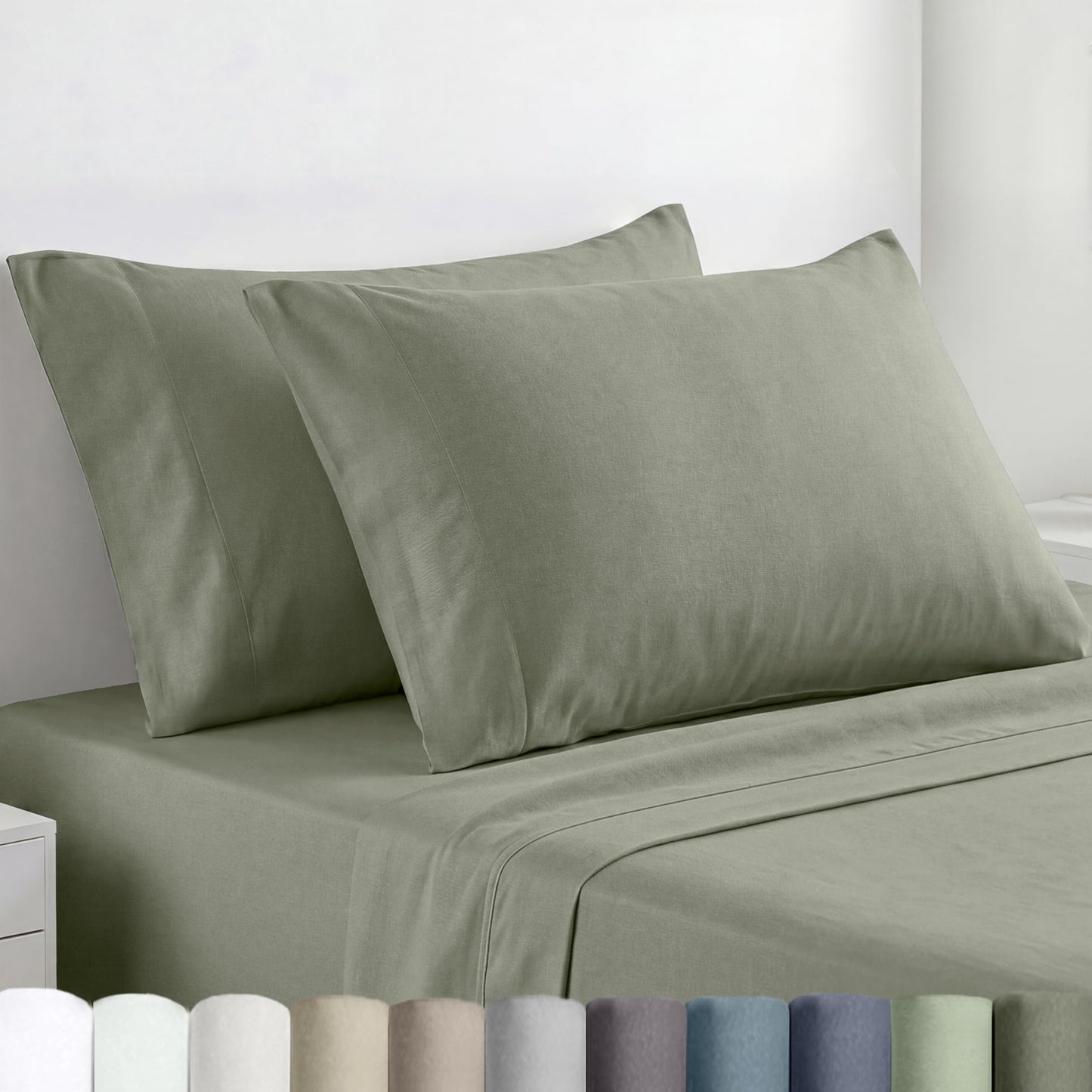 Egyptian Cotton, Soft and Crisp Percale Pillow Cases.