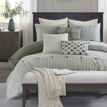Jacquard Stripe Comforter Set with Removable Cover