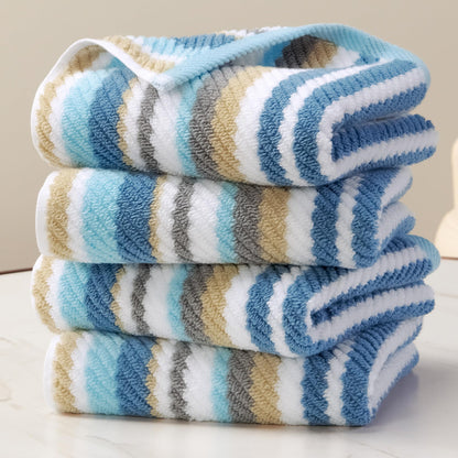 Striped Cotton Hand Towel Set Soft Quick-Dry Design