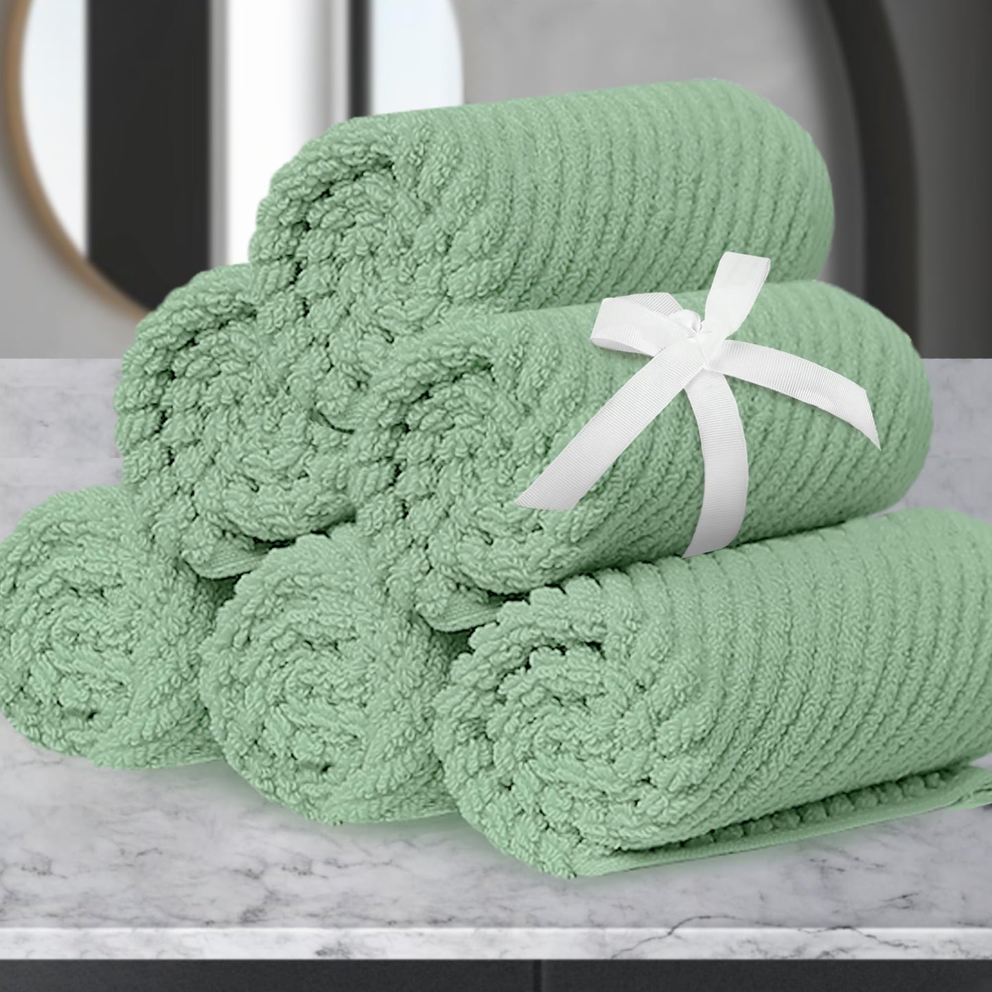 Cotton Bathroom Towel Gift Set 6-Piece Collection