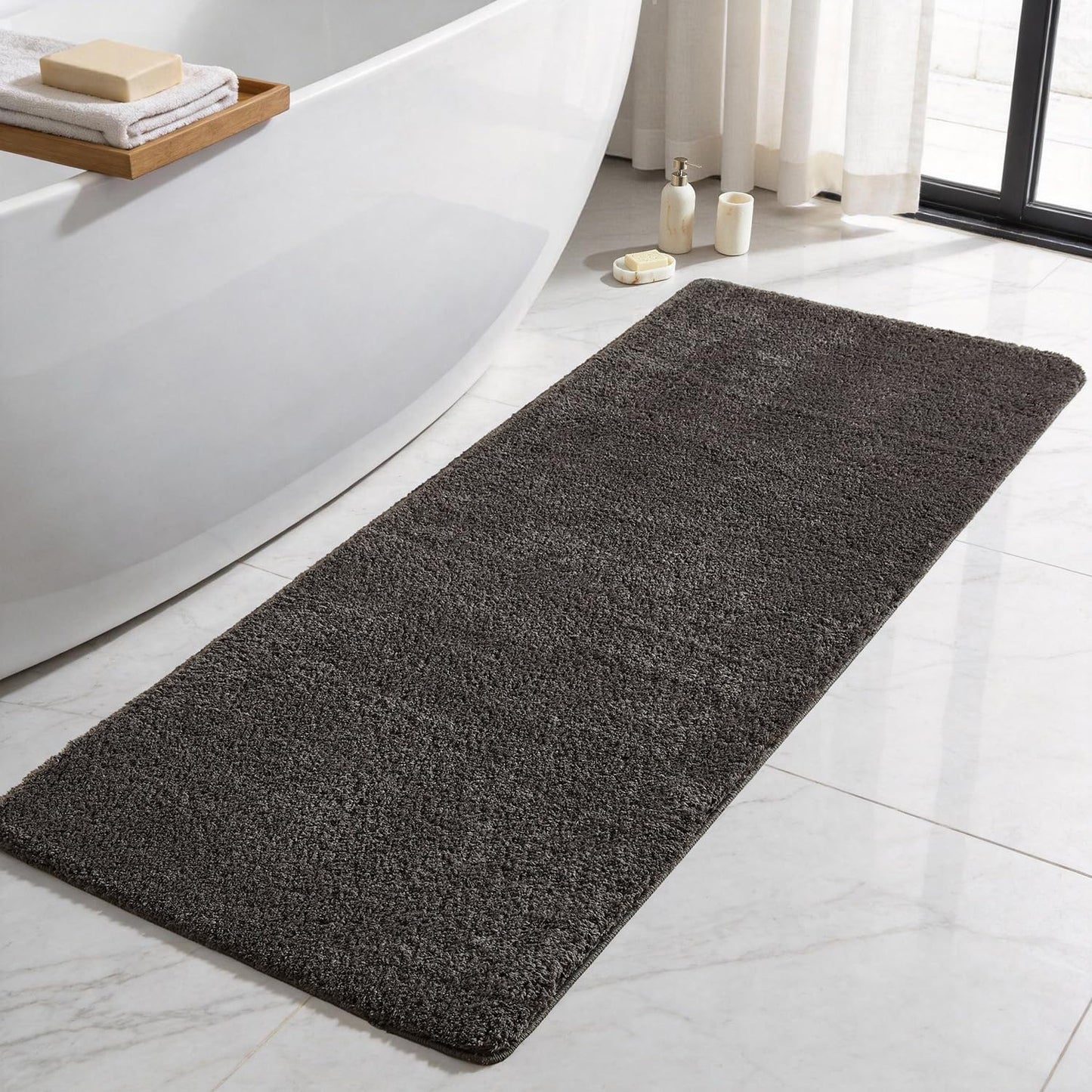 Ultra Soft Absorbent Bath Mat with Rubber Backing