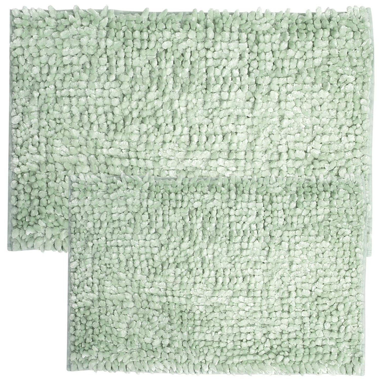 Butter Chenille Bath Rug Set with Non-Slip Backing