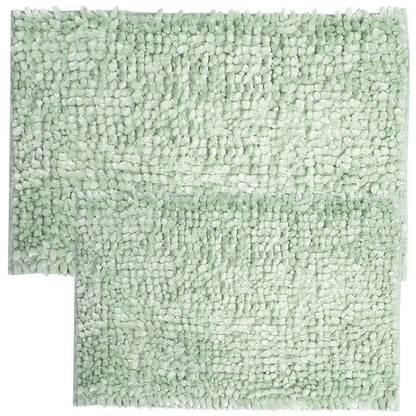 Butter Chenille Bath Rug Set with Non-Slip Backing
