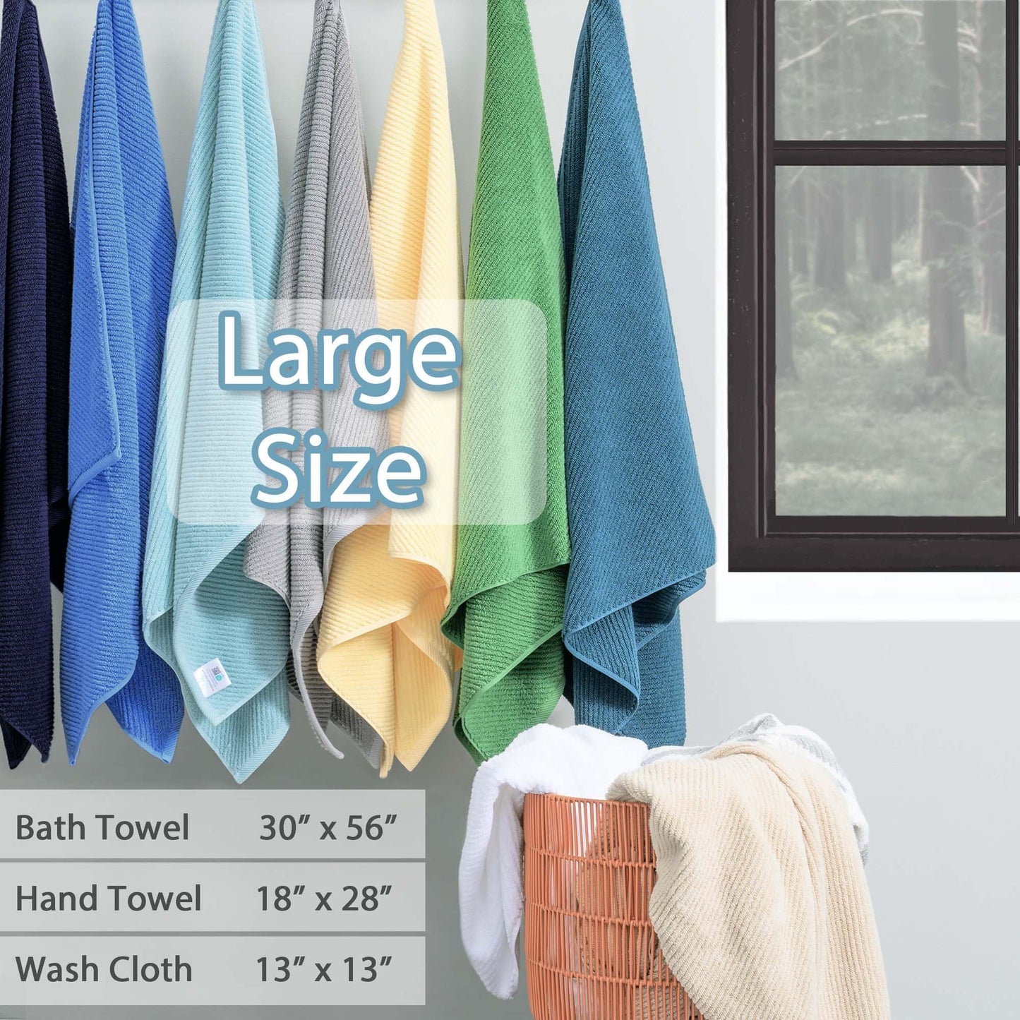 Cotton Bathroom Towel Gift Set 6-Piece Collection