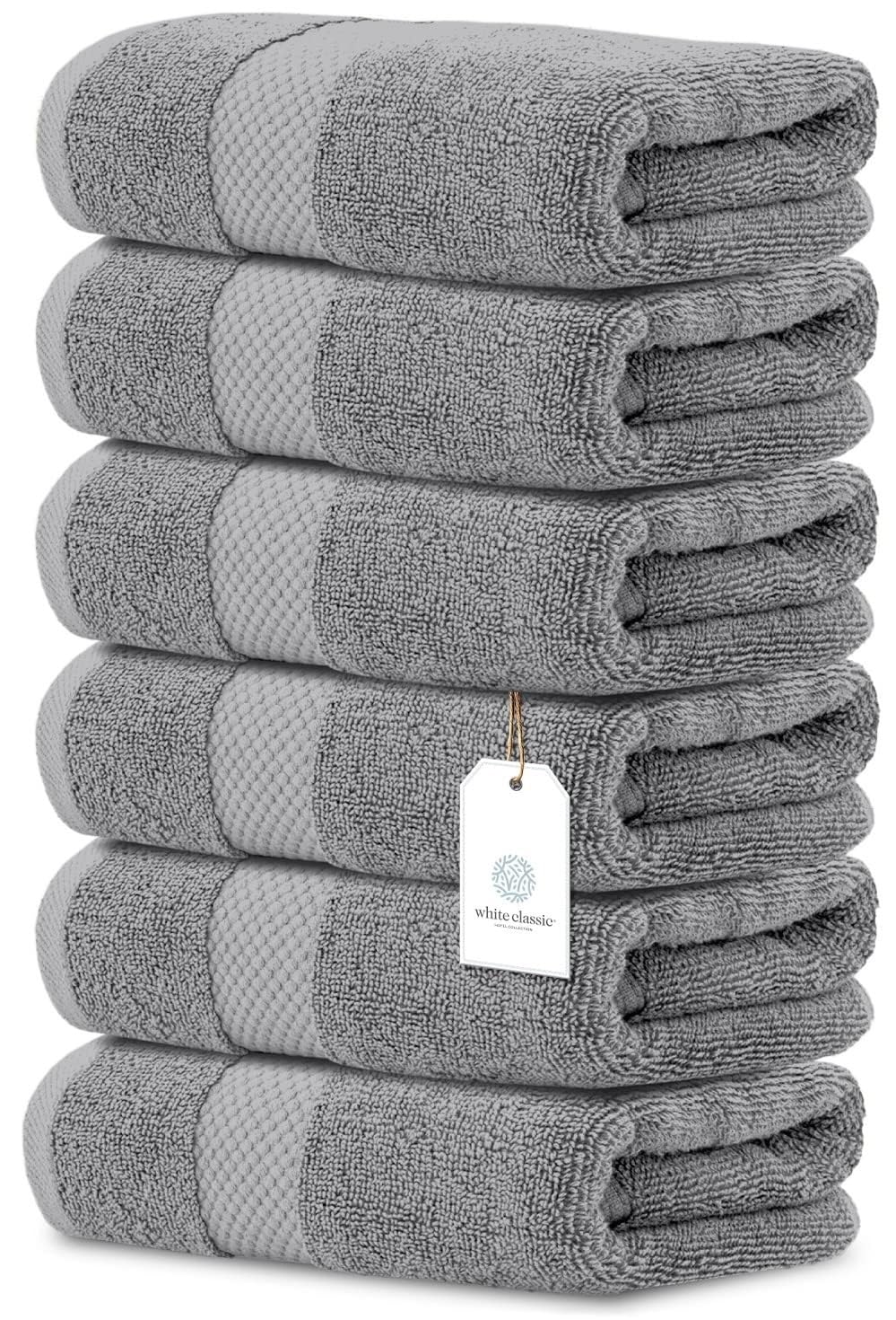 Luxury Cotton Hand Towel Set Hotel Spa 6-Pack