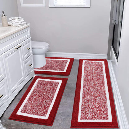 Microfiber Bath Rug Set with Plush Non-Slip Design