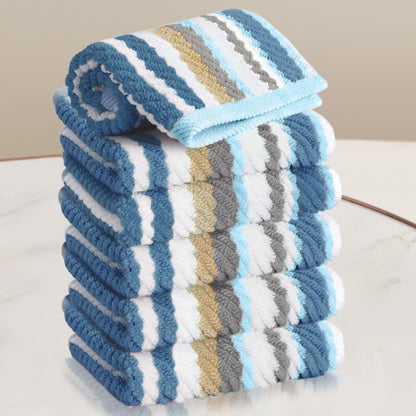 Striped Cotton Hand Towel Set Soft Quick-Dry Design