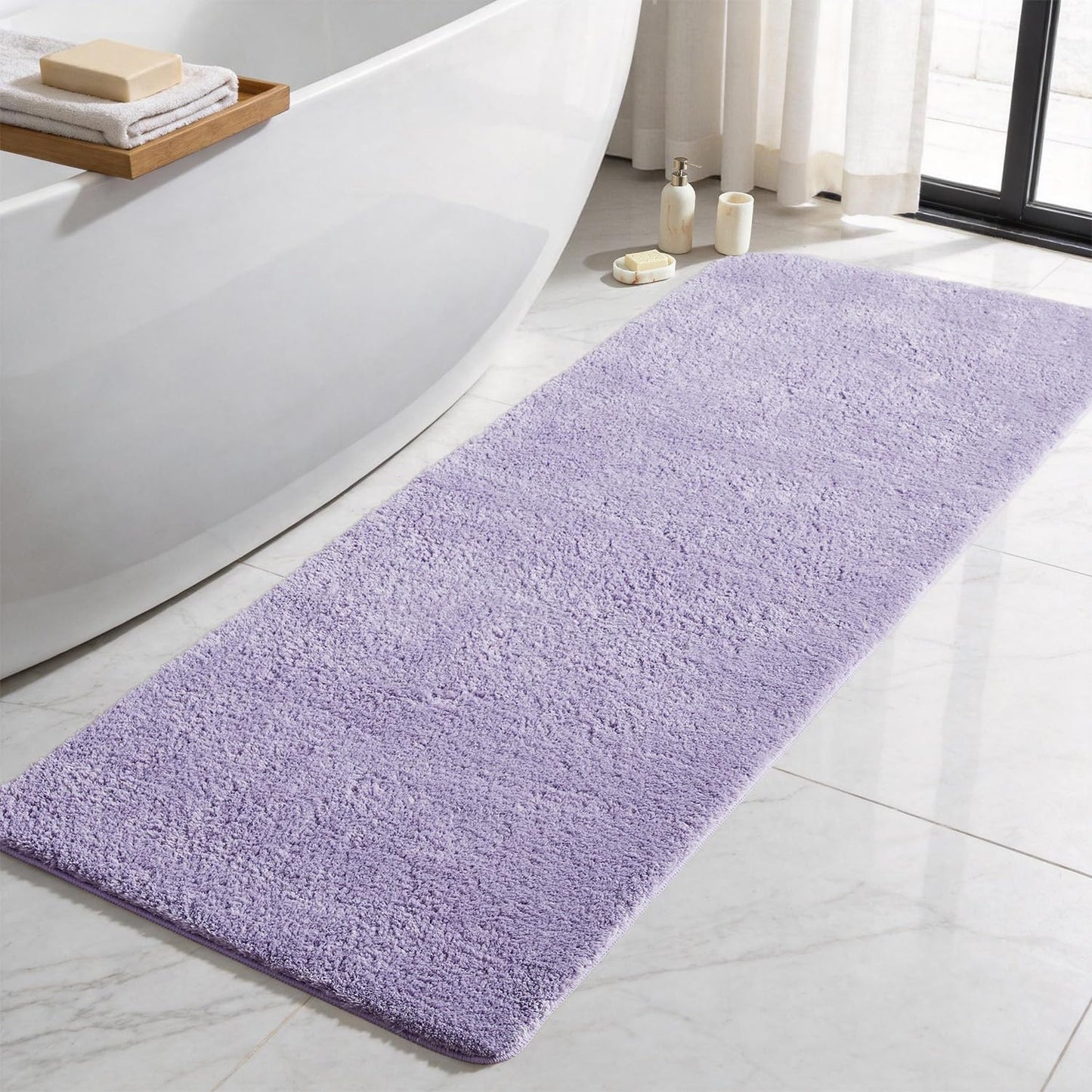 Ultra Soft Absorbent Bath Mat with Rubber Backing