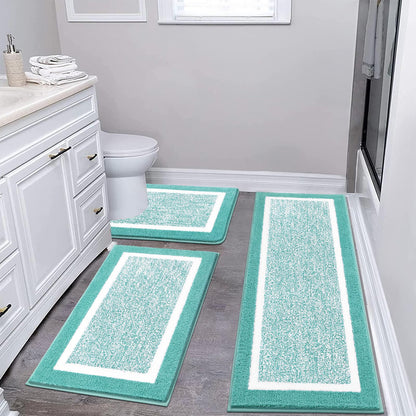Microfiber Bath Rug Set with Plush Non-Slip Design